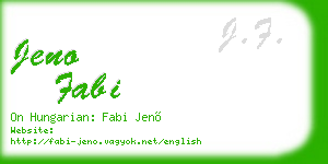 jeno fabi business card